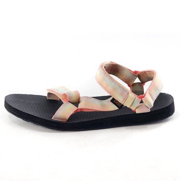 TEVA Original Universal Women's Tie Dye Sorbet Lemon Sandals - Picture 4 of 6